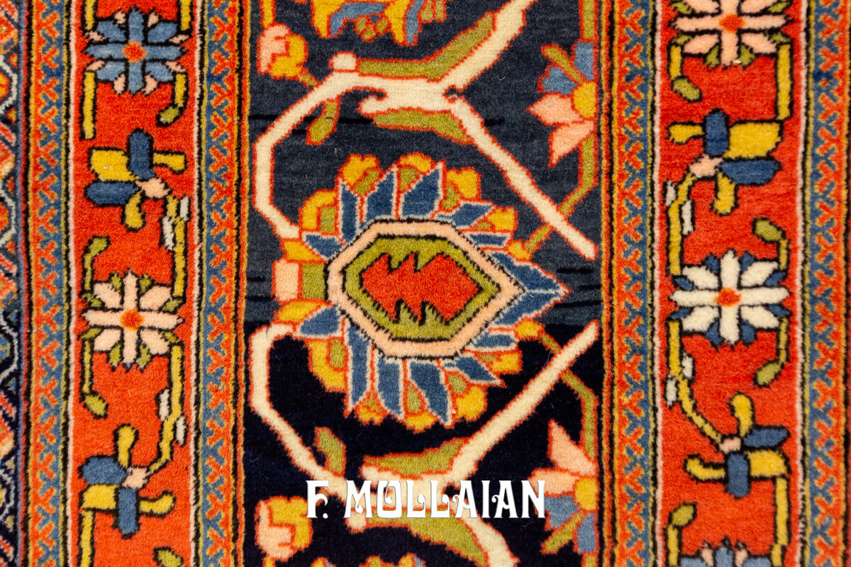 Kashan Mohtasham Rug Highly Unique n°:669436